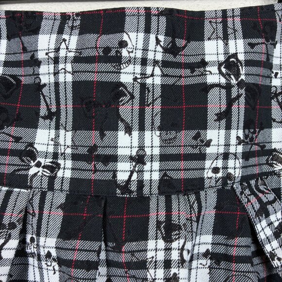 VTG Y2K Ghosts & Angels Ruffled Micro Mini Skirt Skull Bows Sz L Goth - Picture 4 of 7